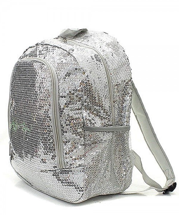 Sequin Solid Color Canvas Backpack