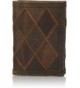 Nocona Mens Brown Patchwork Trifold