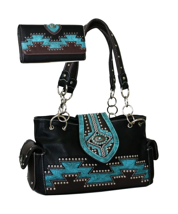 Western Aztec Accent Handbag Wallet