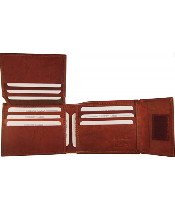 Wallets Leather Bi fold Flip up Burgundy