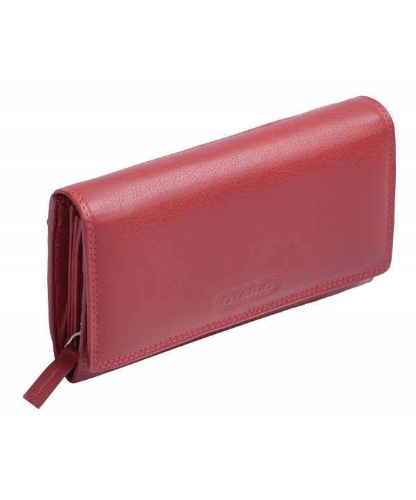 Avanco Womens Leather Purse Cherry