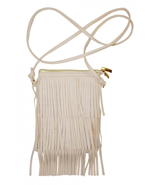 Mini Leather Crossbody Bag White