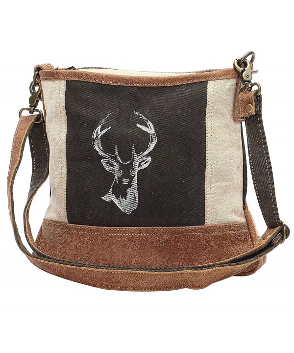 Myra Reindeer Upcycled Crossbody Bag