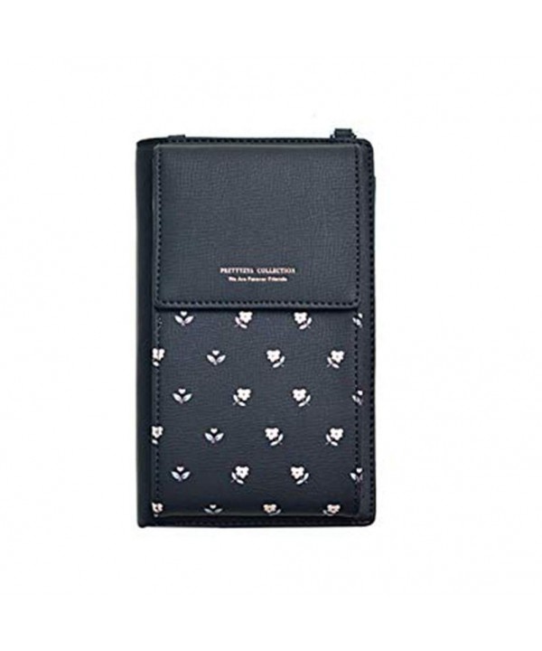 Kukoo Crossbody Wallet Credit Patterned Black