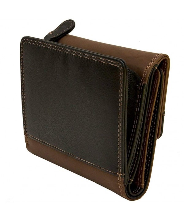 ILI Toffee Black Leather Wallet