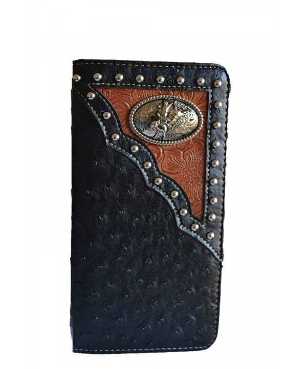 western black concho checkbook wallet