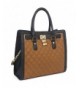 Beaute Handbag Padlock Shoulder Cognac Black