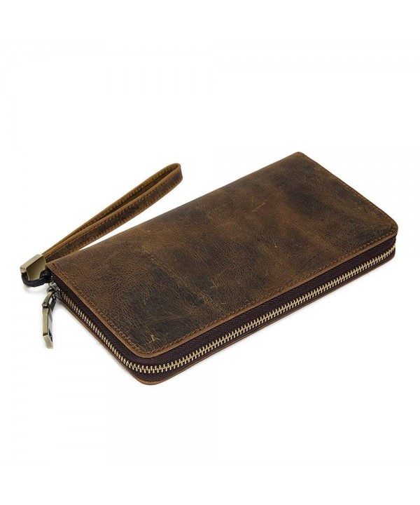 NBSAMENG Genuine Leather Wallet Retro