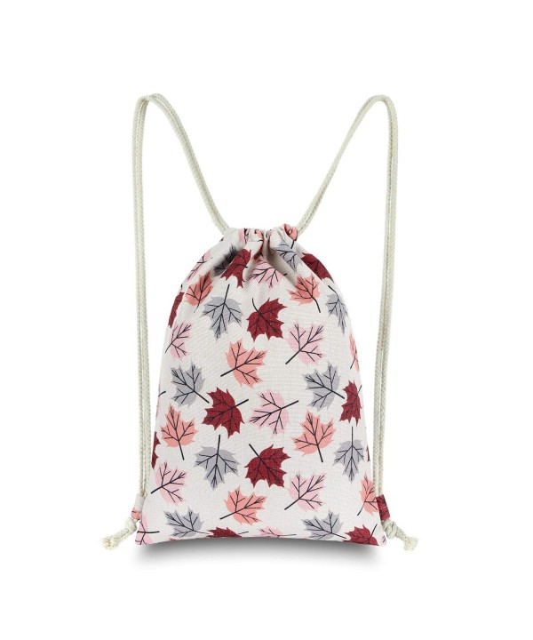 Miomao Drawstring Backpack Flodable Burgundy