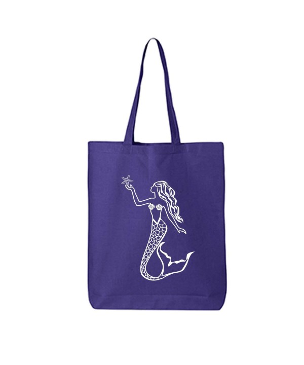 MERMAID Cotton Canvas Tote Bag