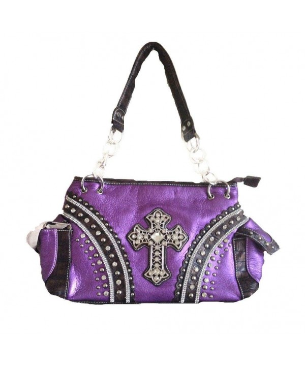 Cross Accent Shoulder HANDBAG PURSE