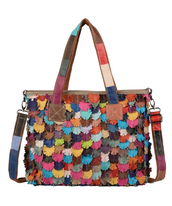 YALUXE Lambskin Multicolor Crossbody Shoulder