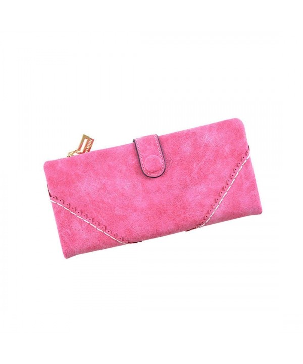 Leather Wallet Women Holder Clutch