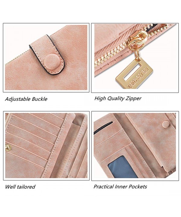 Leather Wallet For Women- Coin Purse Card Holder Cell Phone Clutch for ...