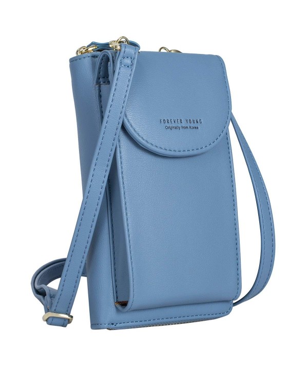 S ZONE Leather Cellphone Zippered Crossbody