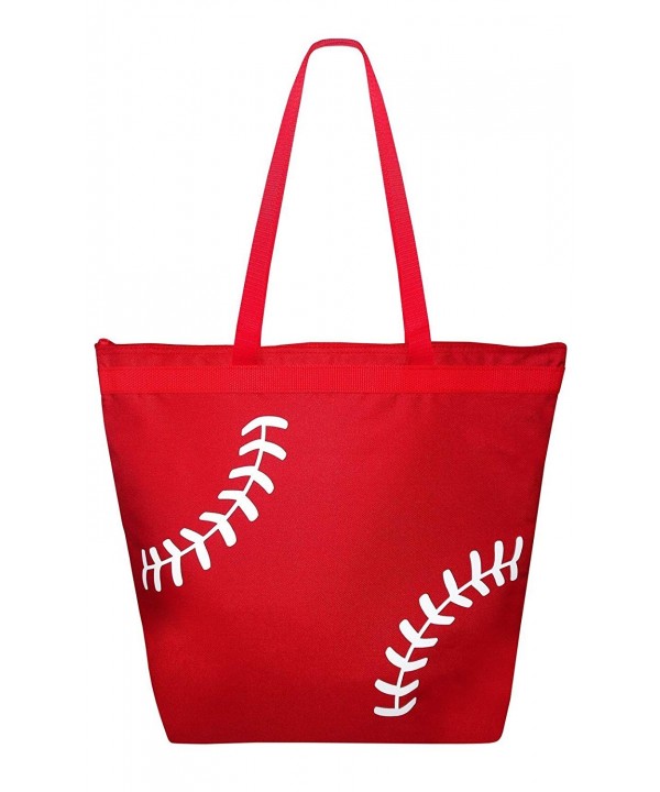 Baseball Laces Tote Bag White