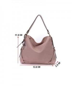 Leather Handbag Shoulder Removable - Pink - CB120D9D9MZ