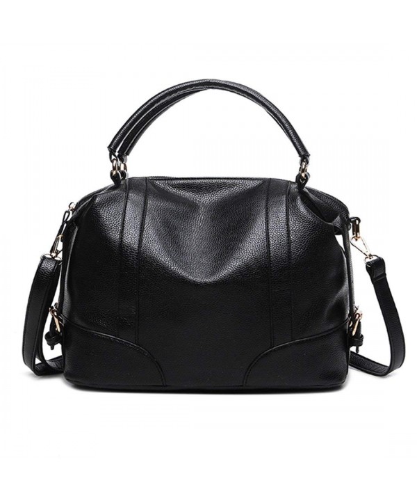 Women's Soft Leather Casual Top Handle Tote Messenger Shoulder Satchel ...