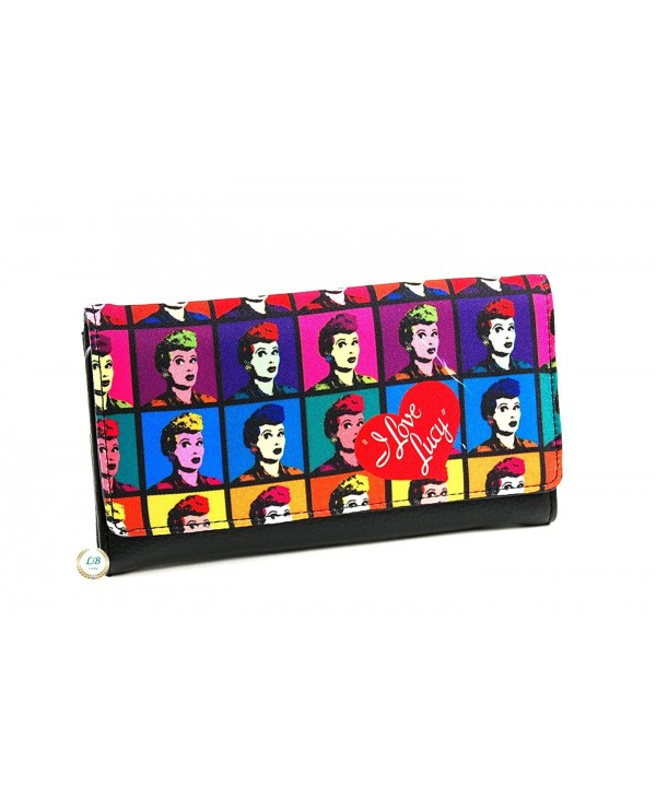 Lucy Colorful Collage Canvas Wallet