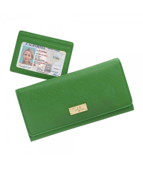 Womens Bifold Blocking Wallet Crossgrain