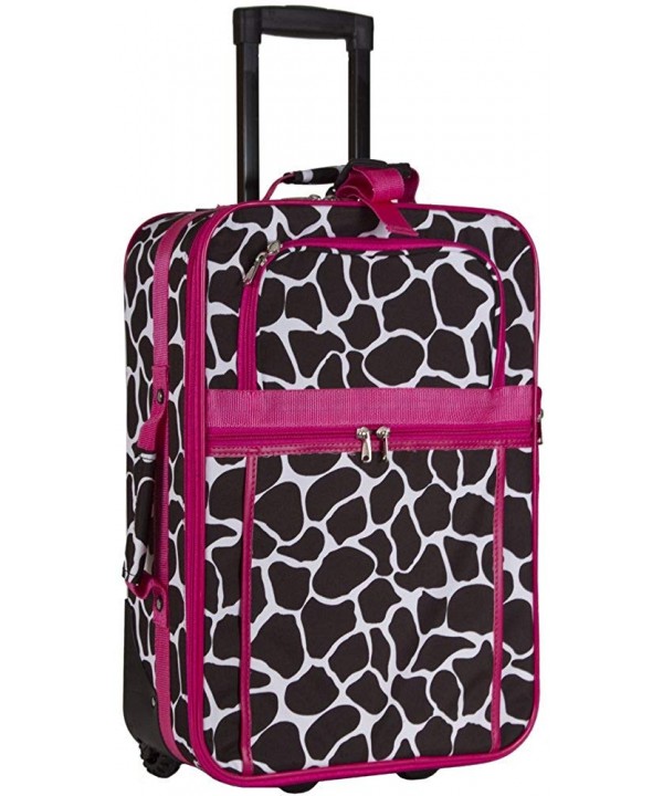 Giraffe Carry On Luggage Pink