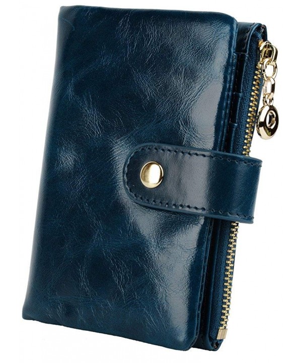 YALUXE Womens Compact Leather Bi fold