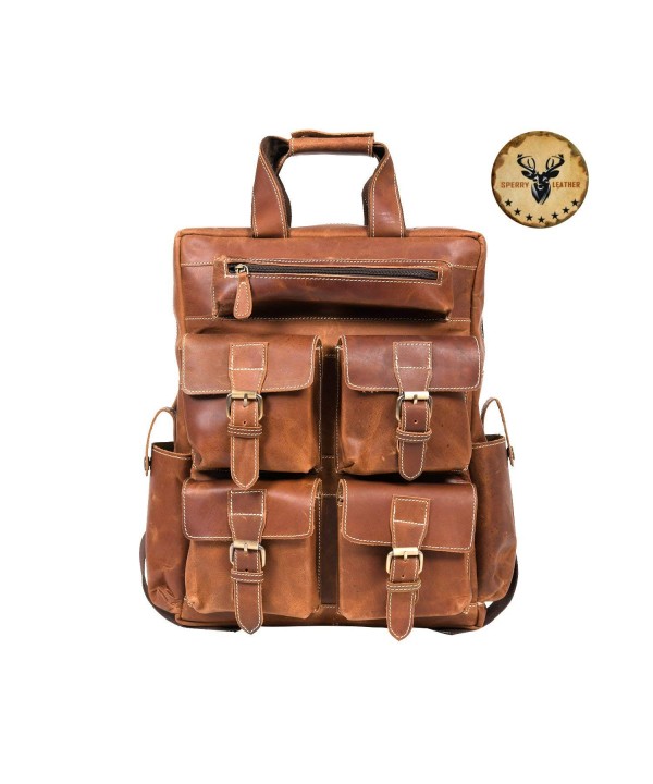 Sperry Leather Backpack Handcrafted Shoulder