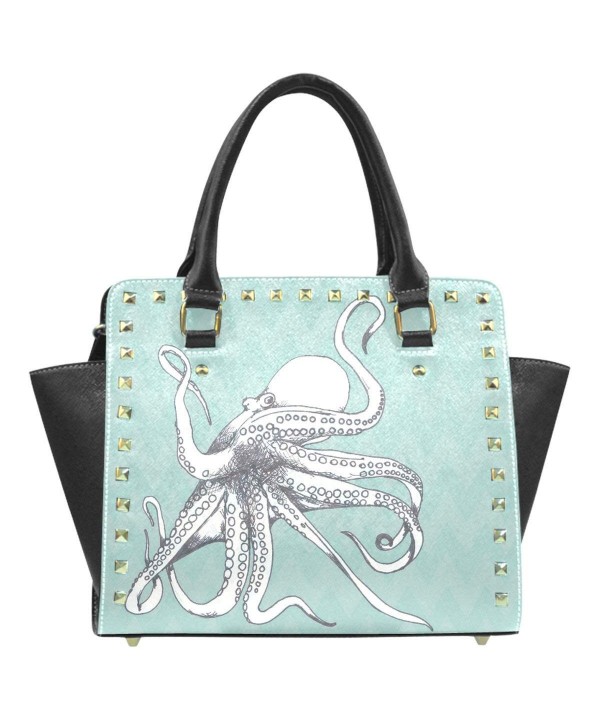 InterestPrint Octopus leather Shoulder Handbag