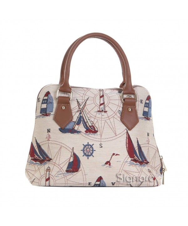 Signare Tapestry Handbag Detachable Nautical