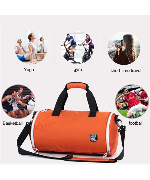 Sports Duffel Bag- Waterproof Foldable Round Gym Bag with Shoe ...