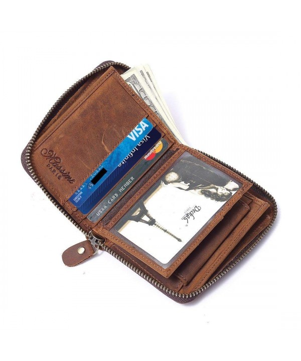 Leather Around Wallet Window Secure