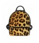 Showudesigns Leather Backpack Daypack Leopard