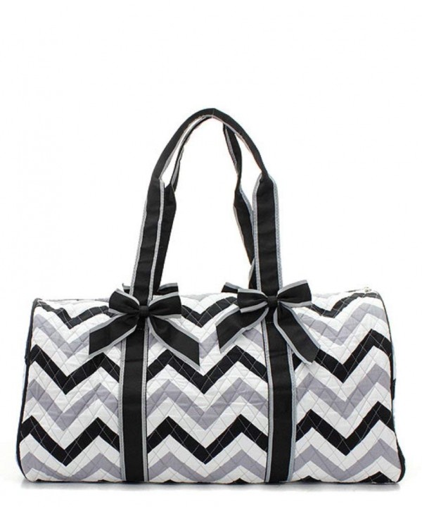 Quilted Chevron Duffle Travel Monogram