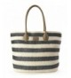 Striped Synthetic Vaction Shoulder Handbag