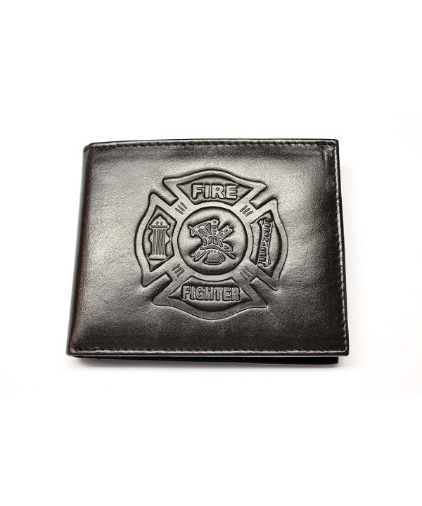 Fighter Embossed Leather Bilfold Wallet