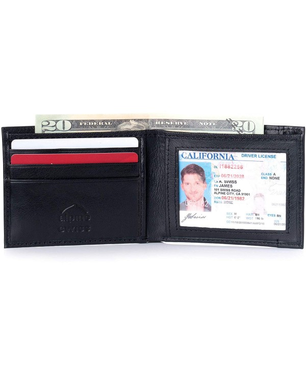 Alpine Swiss Leather Slimfold Wallet