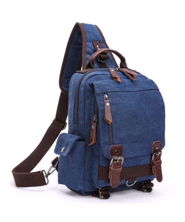 Backpack Purse- Dual Use Canvas Sling Bag Mini Backpack for Women Girls - One Strap Sling Bag ...