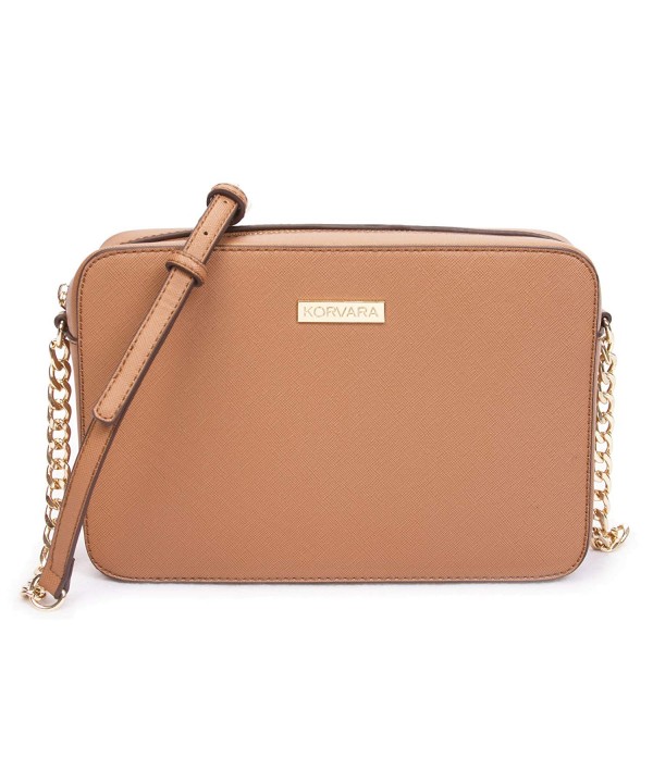 Korvara Saffiano Crossbody Bag Leather