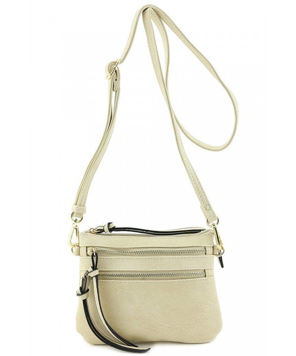 Multi Pocket Small Crossbody Beige