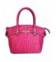 Genuine Crocodile Pattern Leather Handbag