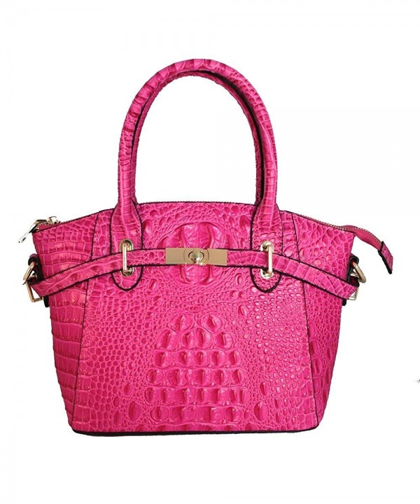 Genuine Crocodile Pattern Leather Handbag