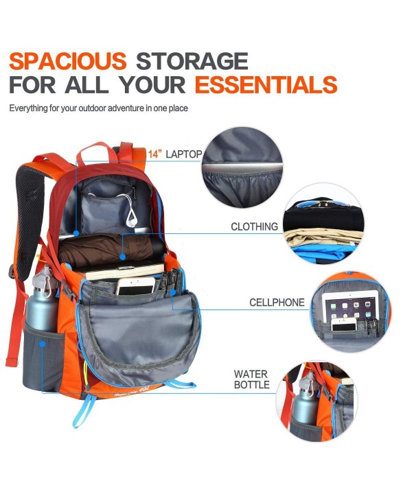 Backpack Daypacks Designed Comfort Ultralight - Orange - C417XW88ZQD