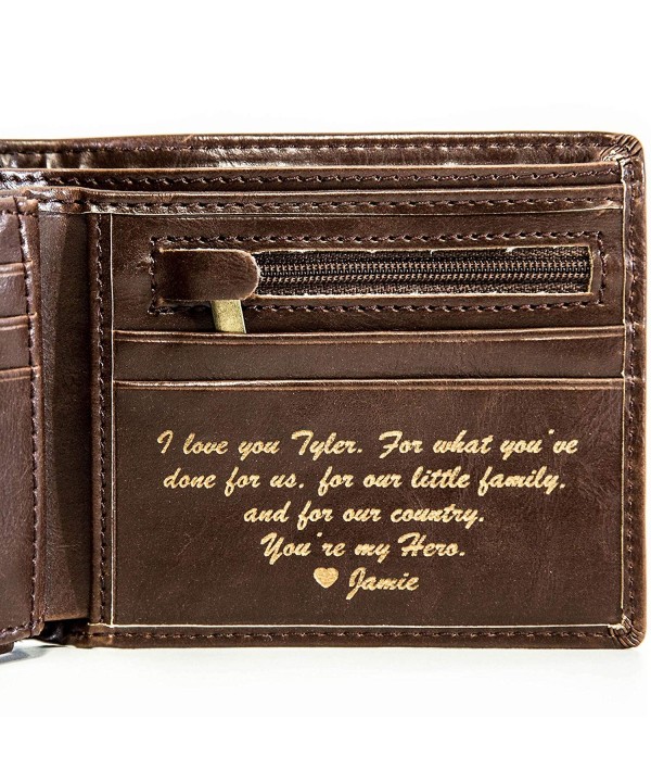 Personalized Mens Wallet Boyfriend Groomsmen