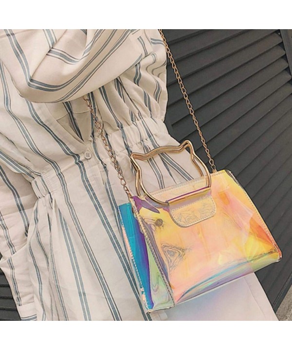 Alixyz Women Transparent Candy Color Handbag Beach Bag Jelly Bag Girls ...