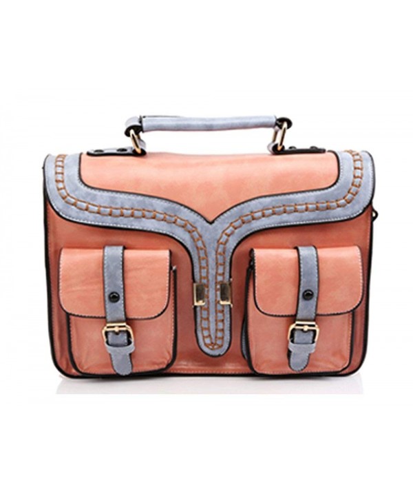 UONBOX Leather Briefcase Messenger Crossbody