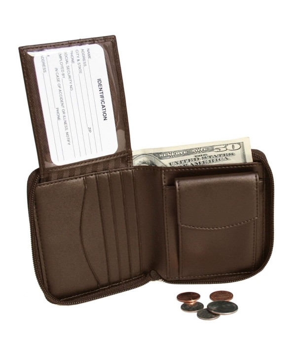 Royce Leather Zip Around Wallet