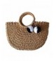 Hand woven Straw Large Handle Summer