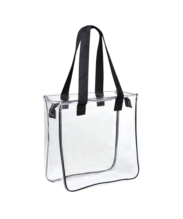 Clear 12 x 12 x 6 NFL Stadium Approved Tote Bag with Black Handles ...