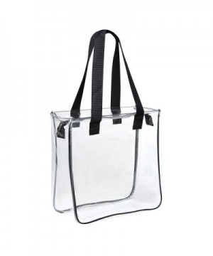 Clear 12 x 12 x 6 NFL Stadium Approved Tote Bag with Black Handles ...