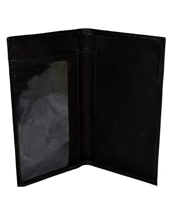 Basic Leather Checkbook Cover Black